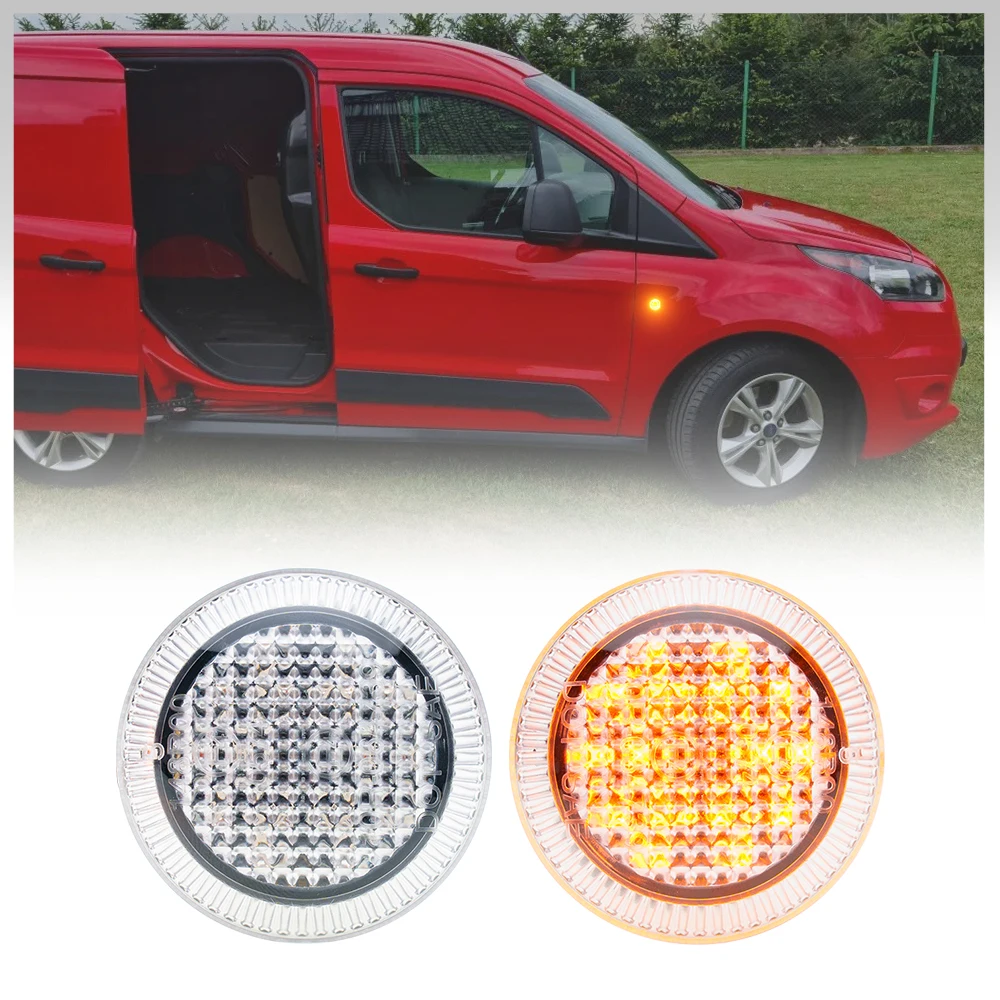 

2PCS ​LED Front Side Marker Lights For 2013 2014 2015-2023 Ford Transit Tourneo Connect Turn Signal Blinker Lamp