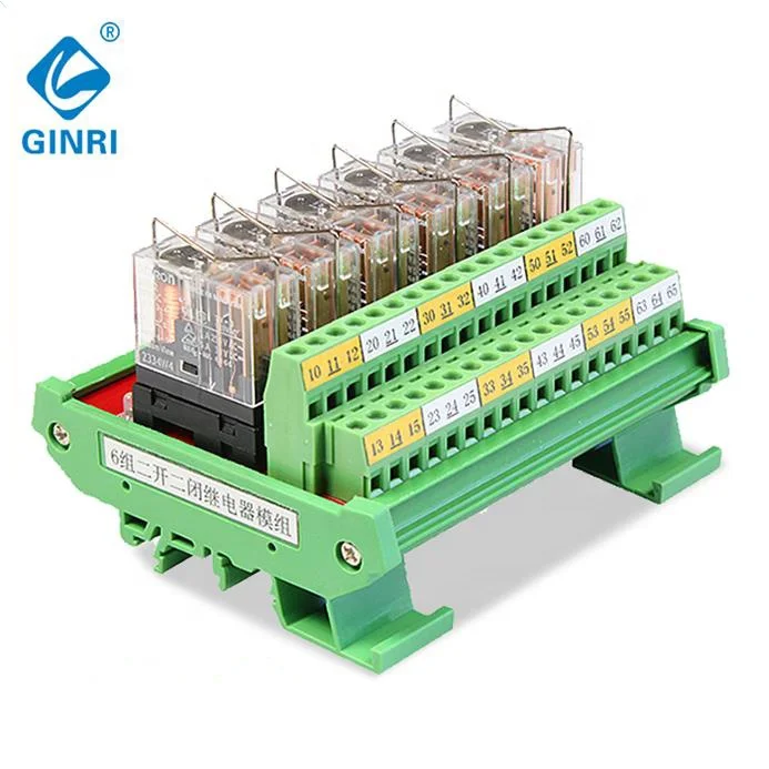 JR-6L2 24v 6 Channel Relay Module Contact 2NO 2NC  Relay Module
