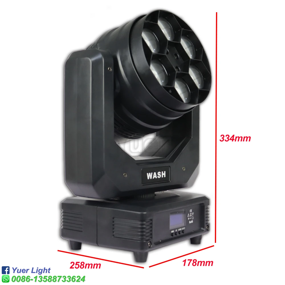 LED Moving Head LED Bees Eyes Zoom 6x40W RGBW DJ DMX Stage Effect Light For Patry DJ Lights Disco Beam Lights Concert Spotlight