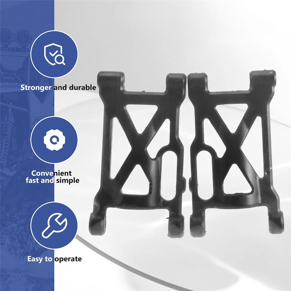 Juego de brazo de suspensión para coche de control remoto, piezas de repuesto para Wltoys 0004, 12428, 12427, 1/12, 4 piezas