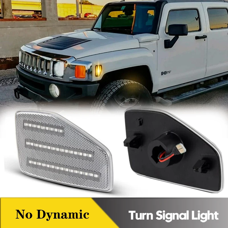 2Pcs For Hummer H3 2006-2010 LED Fender Bumper Side Marker Light Turn Singal Lamps For Hummer H3T 2009-2010 Car Accessories