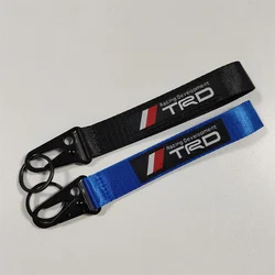 Car Keychain for TOYOTA TRD Red Black Wristband JDM Keyring corolla Yaris Chr GR rav4 Key Tag Men Gadgets Accessories Decoration