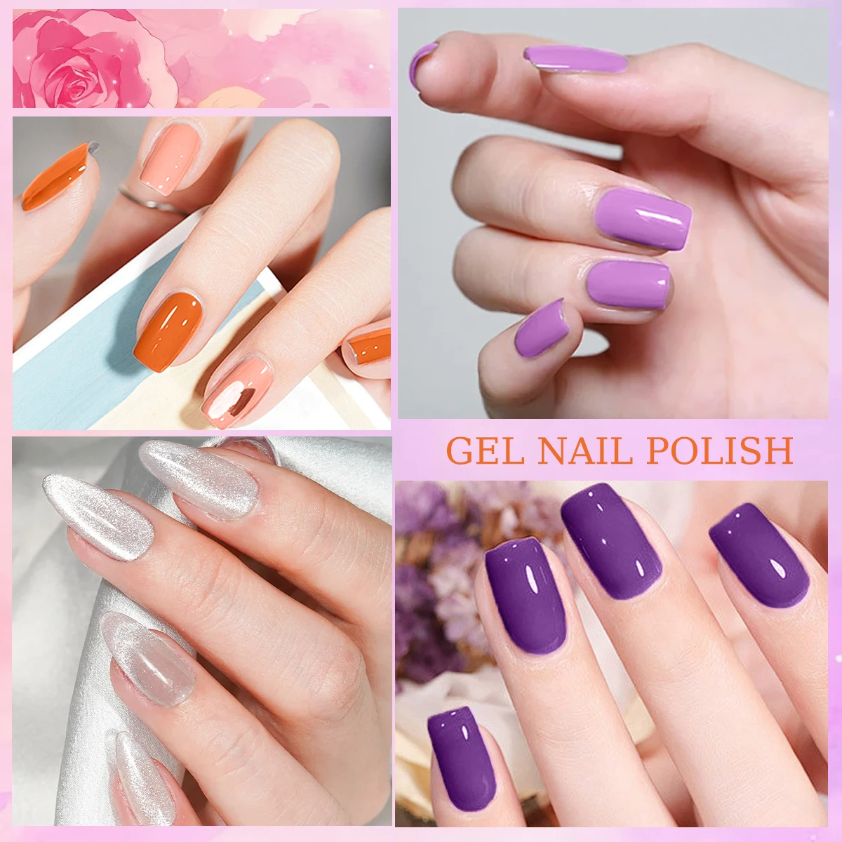 7 ml 7er-Pack superheller, reflektierender Farb-Eyeliner-Gel-Nagellack, superfeiner Stiftspitzenstreifen-Malskleber