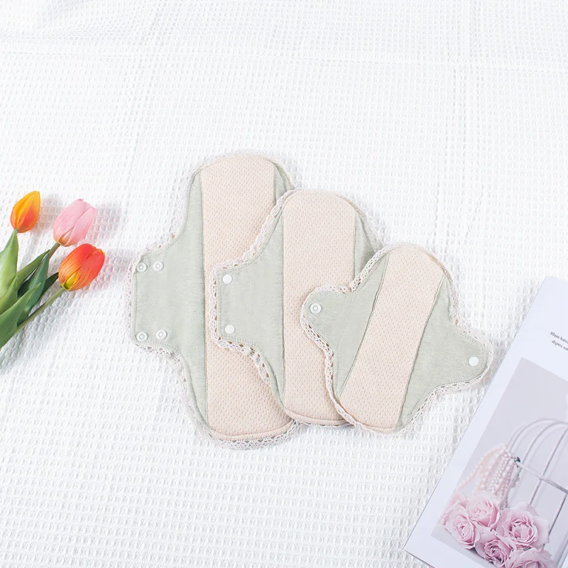 Reusable Cotton Lace Menstrual Pads Washable Leak‑Proof Soft Cloth Panty Liners Postpartum Maternity Sanitary Pads For Women