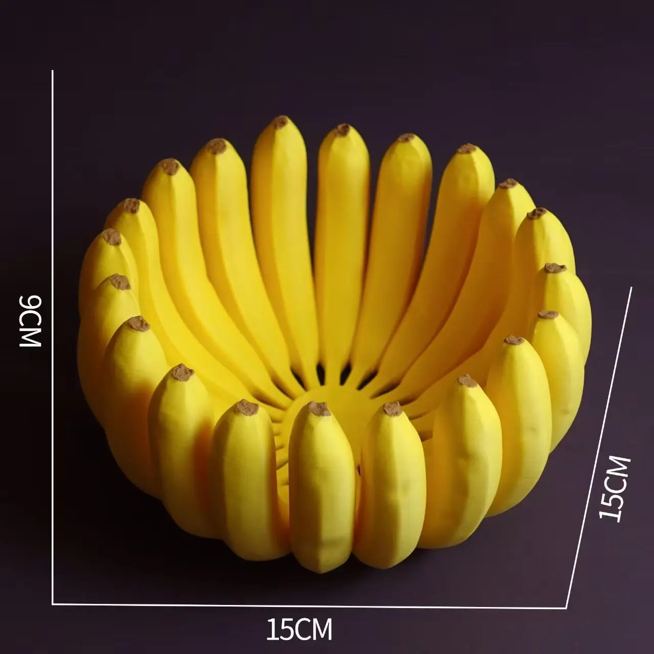 

Novelty Banana Shape Fruit Plate Large Capacity Plastic Storage Tray Creative 3D Design Household Table Decor