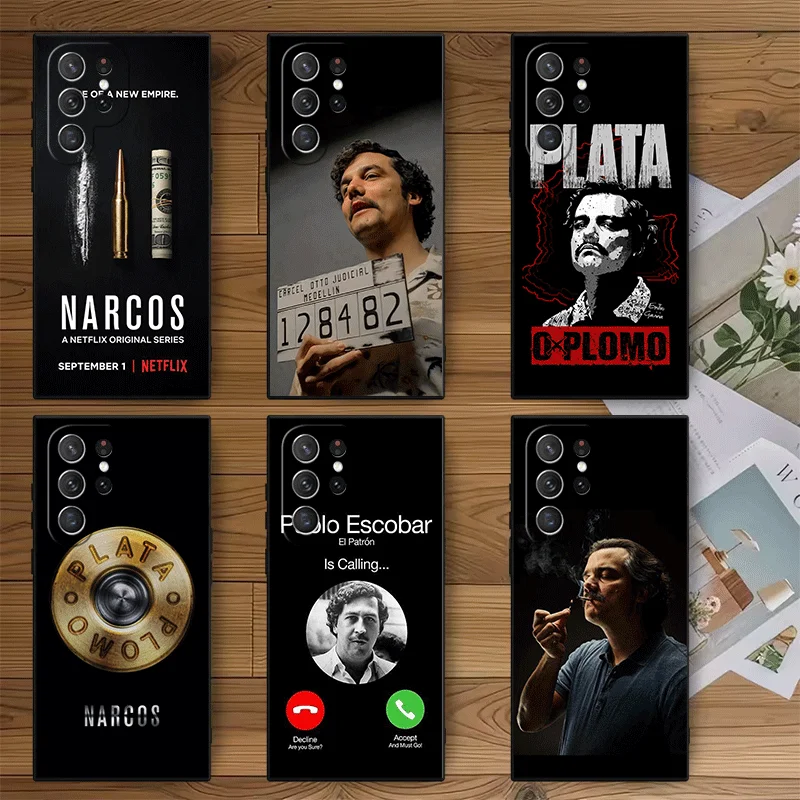 Narcos Pablo Escobar Soft Phone Case for Samsung Galaxy S26 S25 Edge S24 Ultra S23 Plus S22 S21 FE S20 Black Cover Back Shell