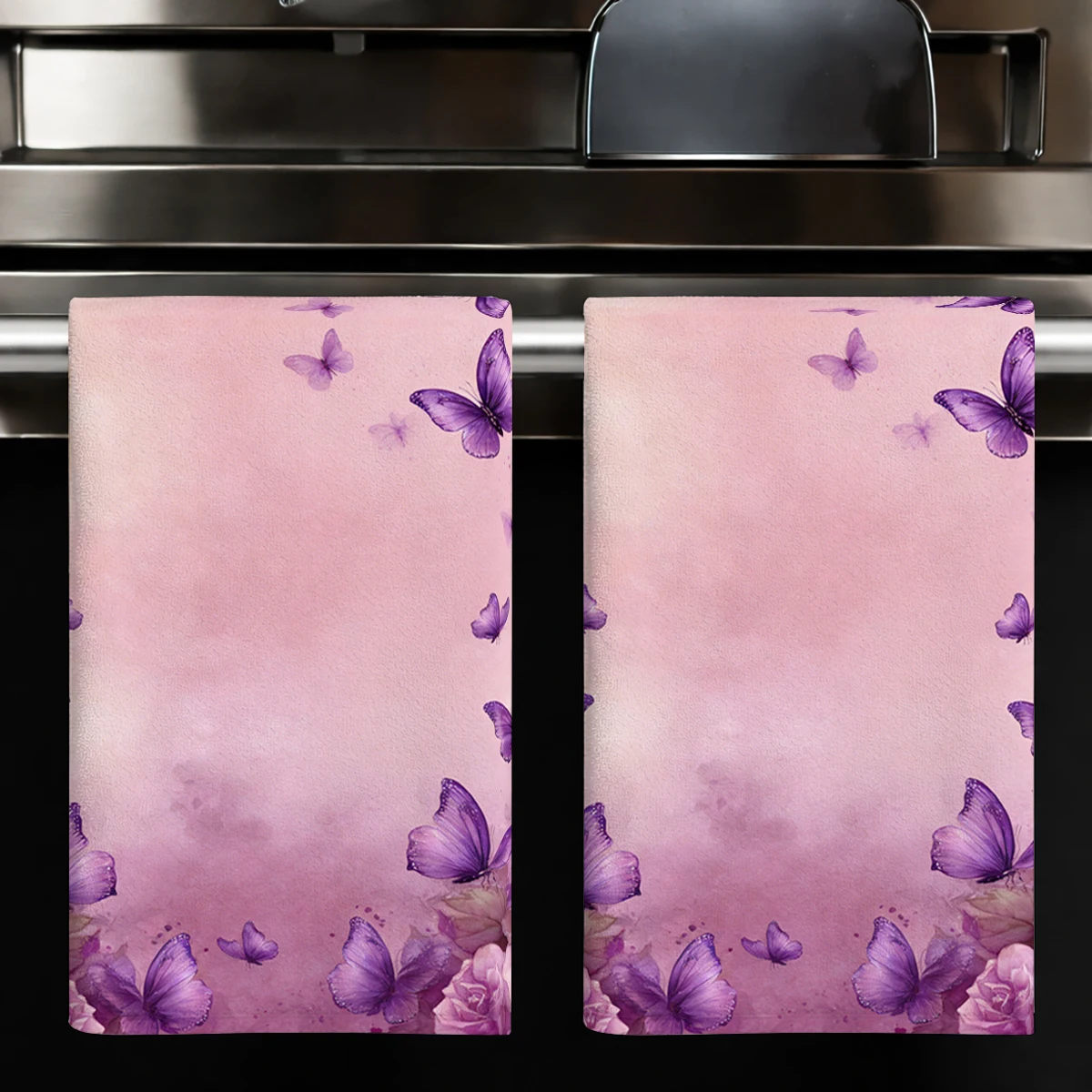 

Полотенце для посуды из полиэстера с узором «Тюльпаны и бантики», кухонное полотенце, тряпка для мытья посуды — декоративное и практичное льняное полотенце для ежедневного использования на домашней кухне