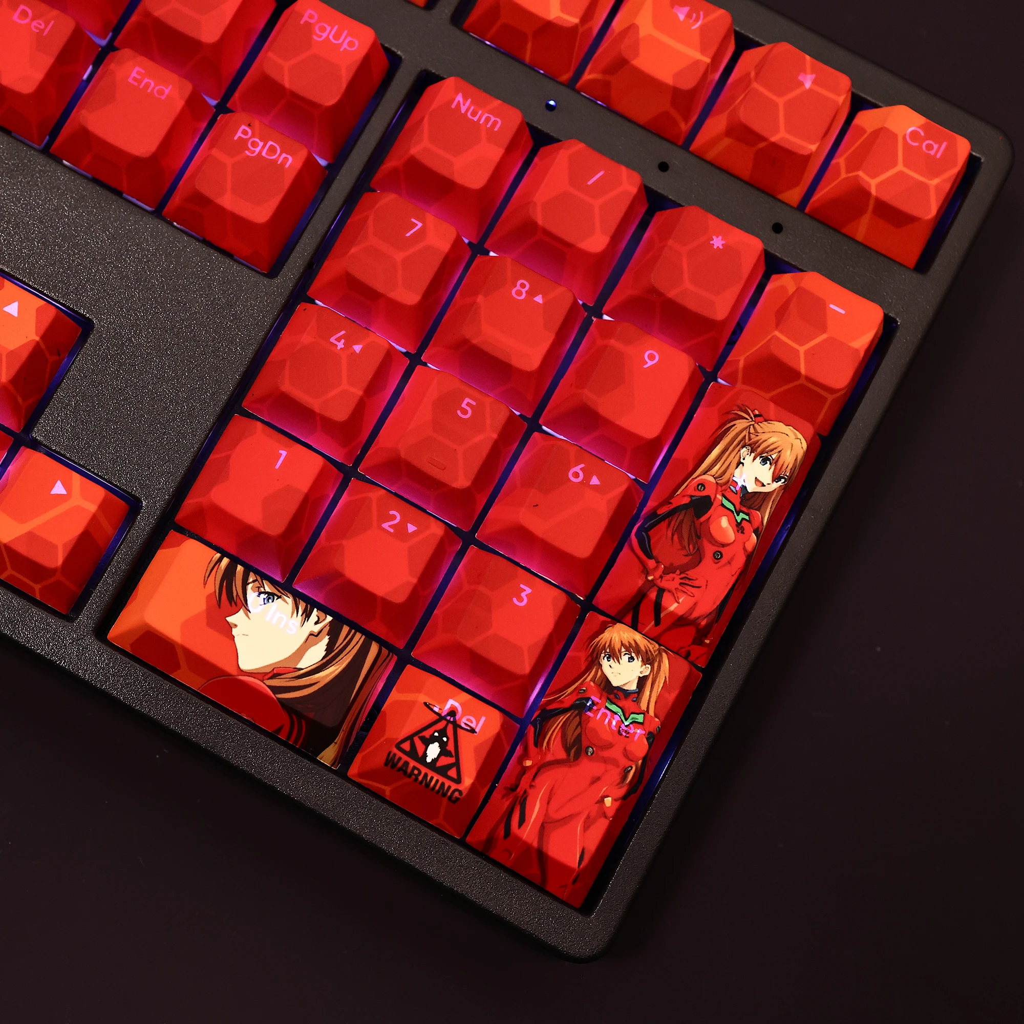 Imagem -04 - Red Asuka Menina Pbt Keycaps 108 Teclas por Conjunto Jogos de Anime Girl Key Caps Cereja Altura Faça Você Mesmo Teclados Mecânicos