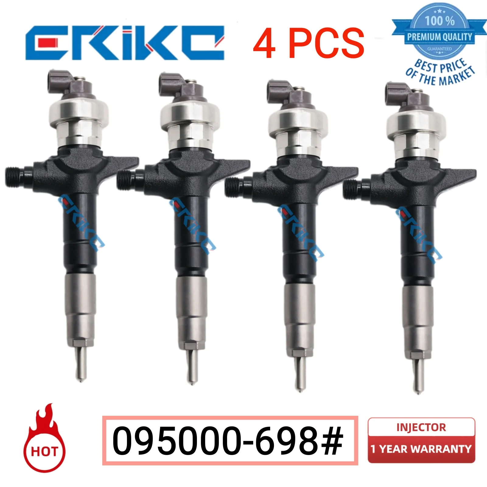 

4 PCS 095000-698# Fuel Dispenser Injector 8-98011604-# 8-98011604-0 8-98011604-1 8-98011604-2 Common Rail Injector for ISUZU