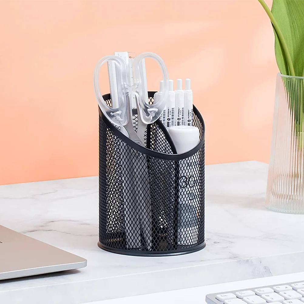 

2Pcs Metal Wire Mesh Pencil Holder Pen Cup Desk Organizer Makeup Brush Holder for Office Home Use Makeup Organizer