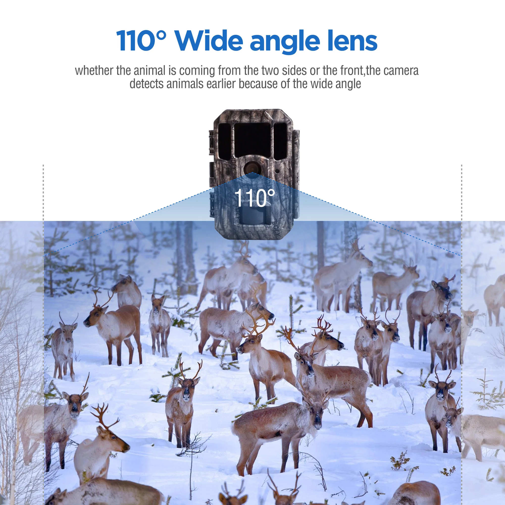 BolyGuard Wildkamera 4K/36MP Pro Jagdkamera Weitwinkel 110 Nachtsicht Schwarz IR 940nm Unsichtbar IP68 BG662-W4K