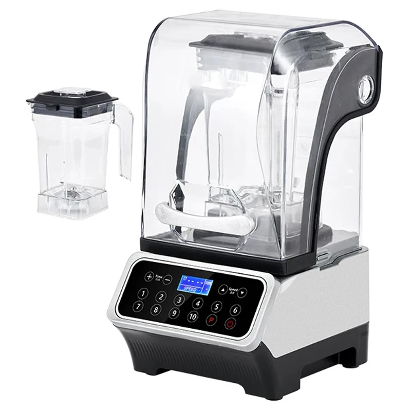 Commercial 2L Smoothie Maker, Fruit Milkshake Maker, Juicer, Low-Noise Soundproof Enclosure, Kitchen Smoothie Blender
