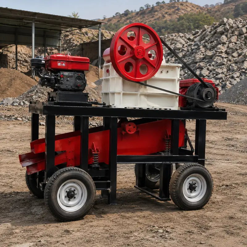 Rock Crushing Machine for Mining Ore Processing Customized Low Maintenance Portable Jaw Crusher for Asphalt Aggregate Supply