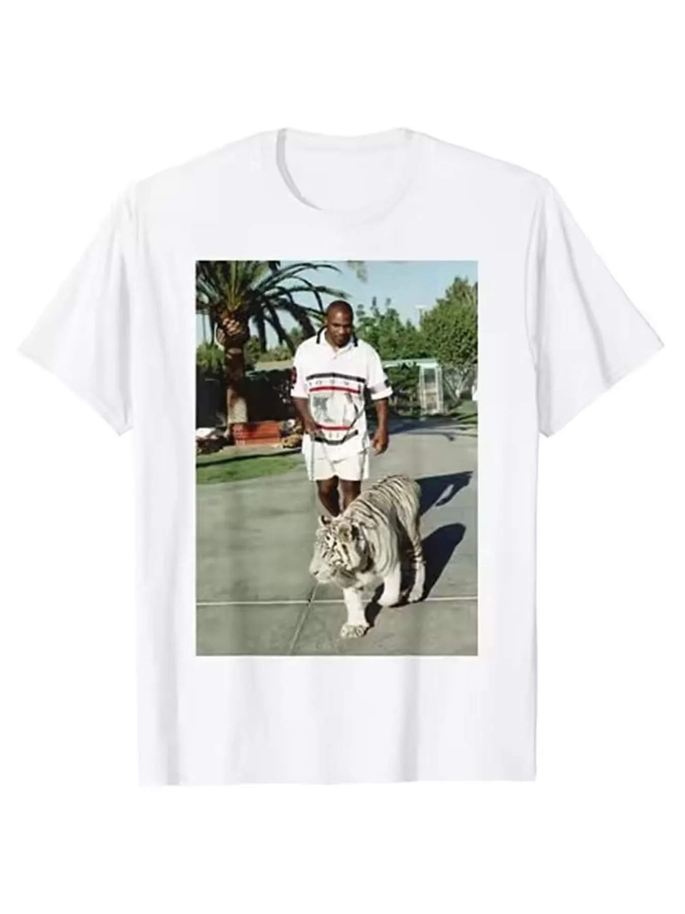 Mike Boxing Tyson Tiger Legend Vintage Retro Graphic T-Shirt Humor Funny Tee Tops Short Sleeve Blouses Men Fashion Fans Cloth
