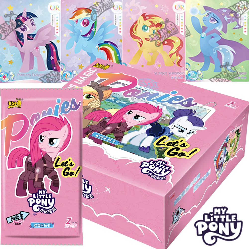 

KAYOU My Little Pony Collection Card Puzzle Animation Pinkie Pie Rainbow Dash High-quality Cruise Map Adventure Cards Kids Gifts