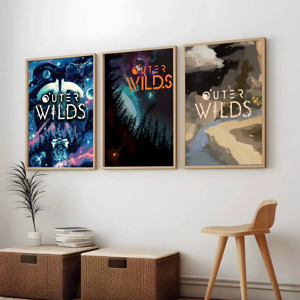 ملصق لوحة ملصق من Game O-Outer Wild مع مطبوعات هدية تزيين غرفة النوم وغرفة المعيشة