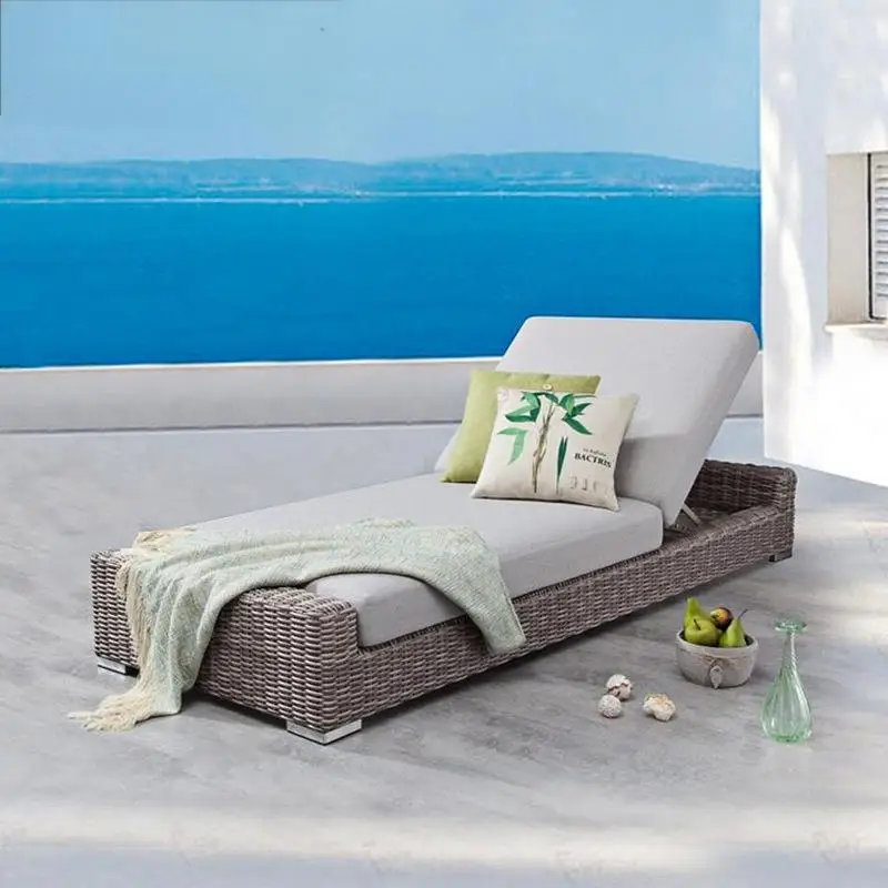 

Nordic outdoor bed courtyard garden villa seaside swimming pool scenic spot leisure modern simple lazy furniture lounge chair