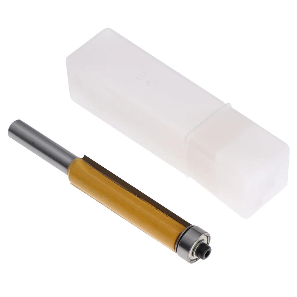 Alloy Tipped Extra Long Bearing Flush Trim Router Bit Double Flute Milling Cutter for Router for Wood