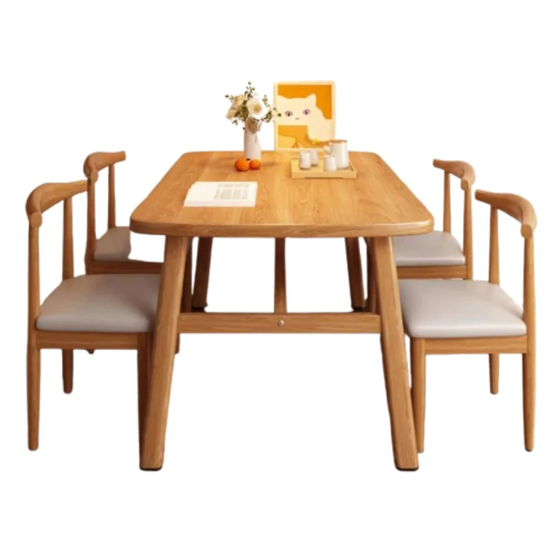 Tavolo da ristorante europeo in legno Reception lounge Comodo tavolo da pranzo per adulti Estetica di alta qualità Muebles Mobili per ufficio