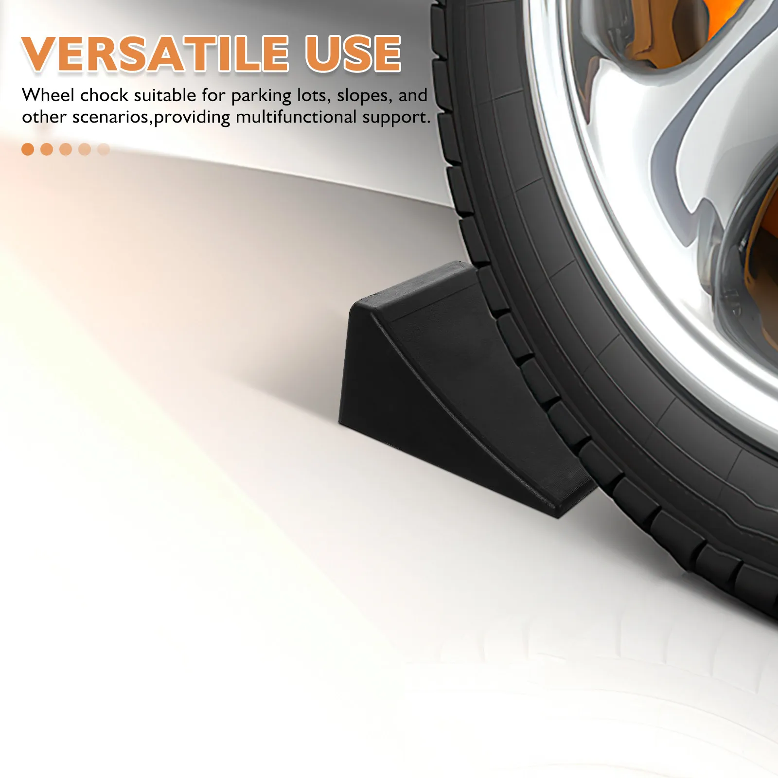 Car Wheel Chocks Car Parking For Garage For Rv Travel Rubber Black Anti-skid Trailer Tire