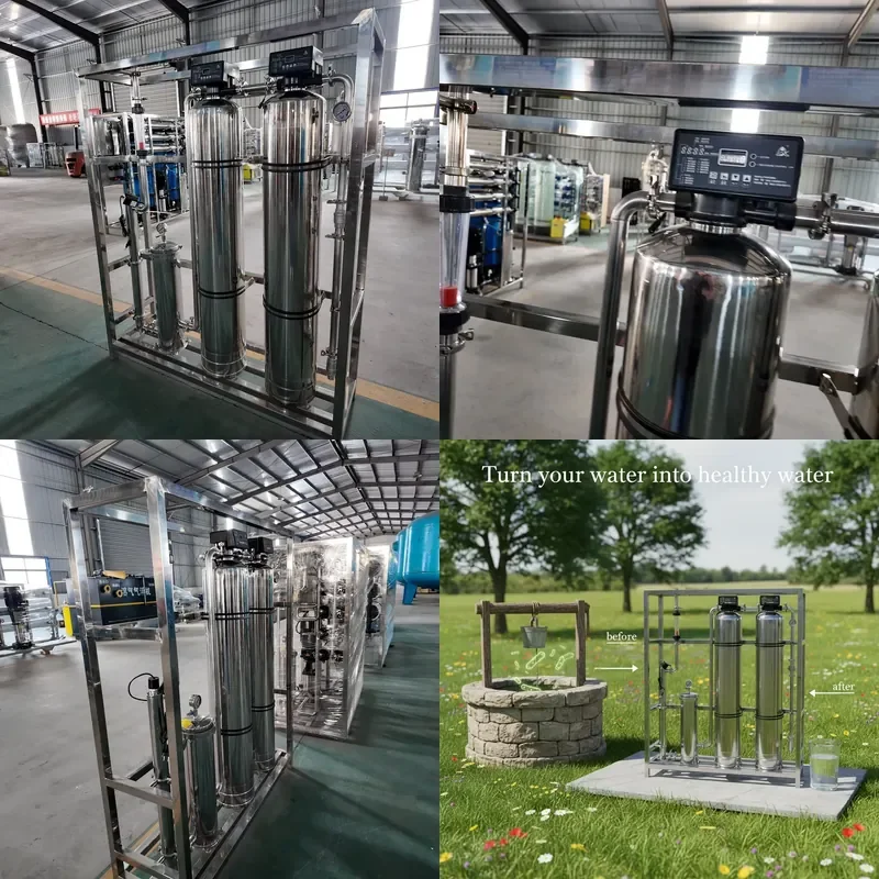 for SS Water Purification Equipment Quartz Sand Carbon Filter UV Sterilizer Pump 1 Year Warranty 2000L Hour Well River Ground