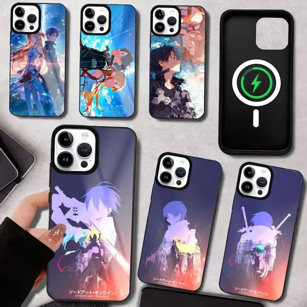 

S-Sword A-Art Online Phone Case For iPhone17,16,15,14,13,12,11 Plus,Pro Max Magnetic For Magsafe Wireless Charging