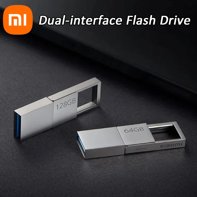 

Флэш-накопитель Xiaomi с двумя интерфейсами 64G 128G Портативный интерфейс USB 3.2 Type-C Type-A Мобильный телефон Компьютер Взаимная передача