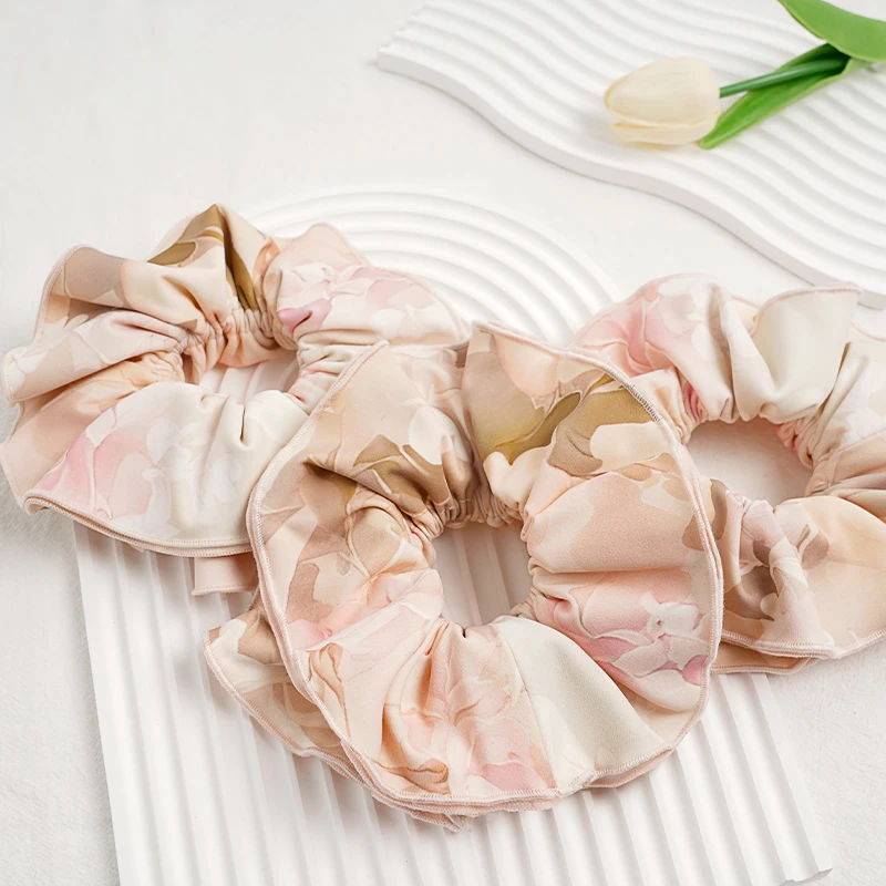 Ivoogle Цветочный букет с принтом Мраморные аксессуары для волос Танцевальные аксессуары Женские аксессуары для волос Балетная резинка для волос для взрослых