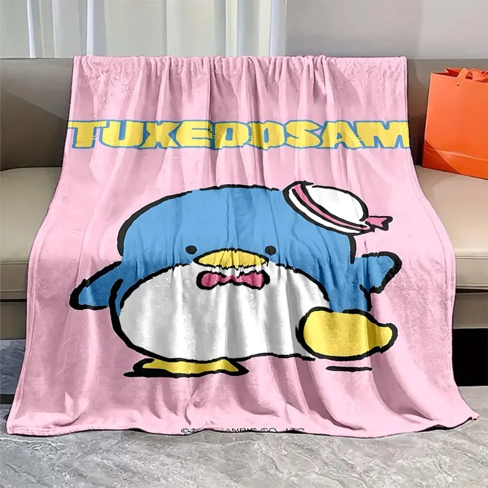 6 Sizes Tuxedo Sam Cartoon Printed Flannel Blanket.Four Season Blanket.for Sofa,bed,living Rooms,travel Picnic Blanket Gifts