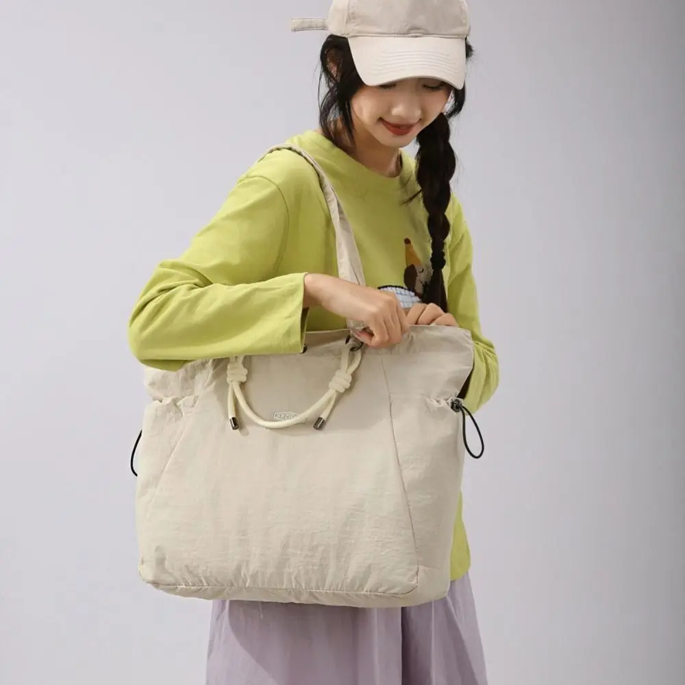 

Portable Casual Nylon Tote Bag Korean Style Large Capacity Lightweight Eco Bag Handbag Nylon Rope Nylon Shoulder Bag Travel