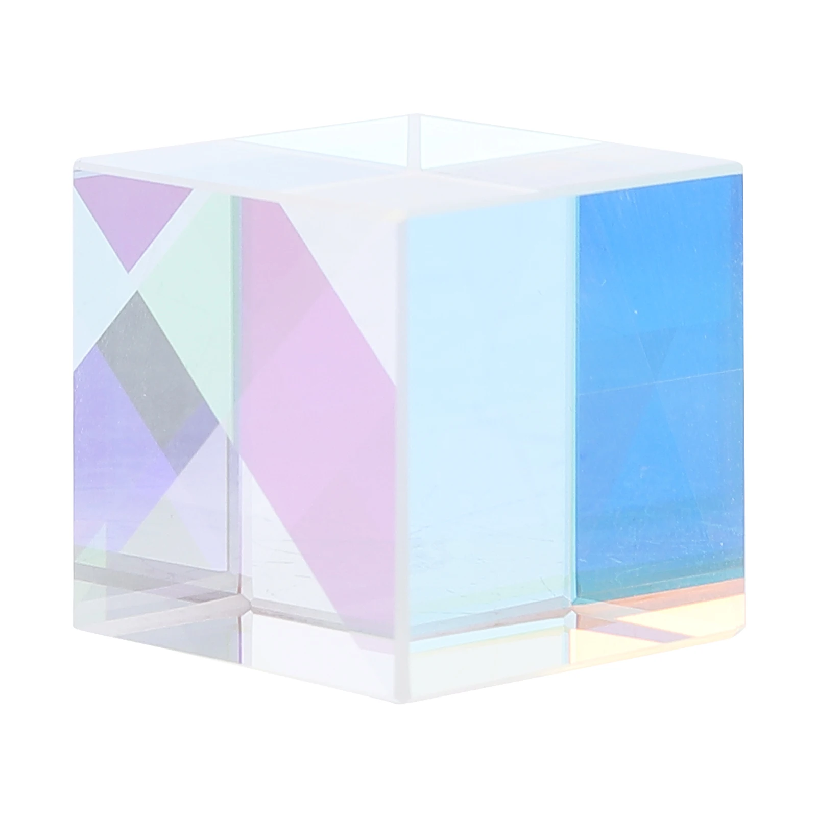 

1pc Optical Prism Physical Prism Square Crystal Glass Decor Physical Ornament Durable Refraction Photo Tool