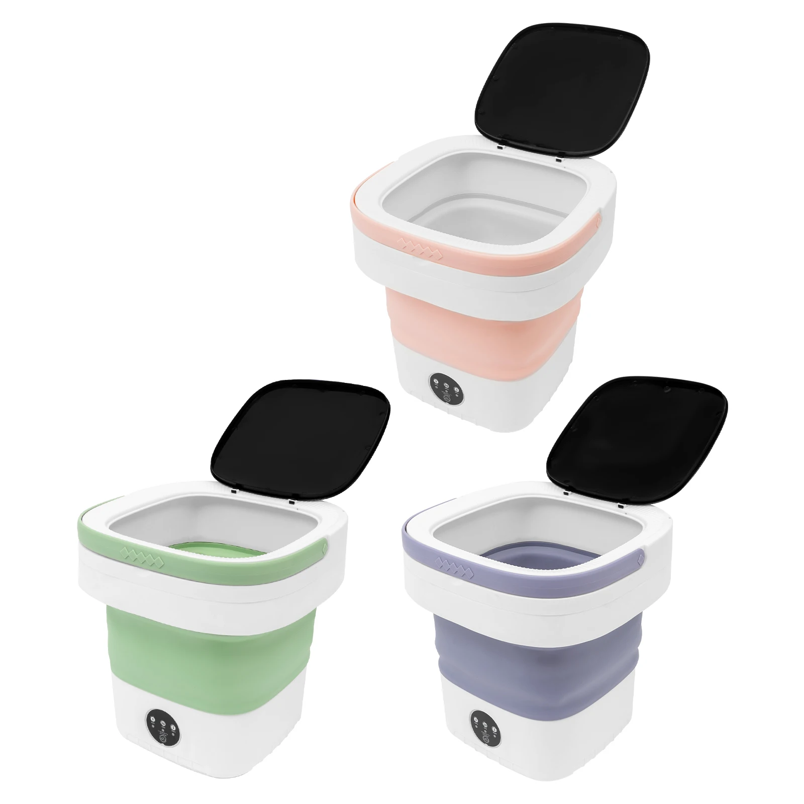 

Складная стиральная машина 12 л, 110 В, мини-складная стиральная машина, двигатель из чистой меди 36 Вт с 3 режимами стирки для детской одежды и стирки на открытом воздухе