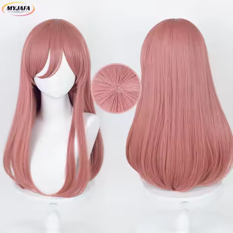 Miku Nakano Cosplay Wig High Quality Anime Dark Pink Long Straight Heat Resistant Synthetic Hair Party Wigs + Wig Cap