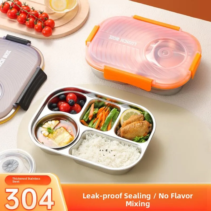 

Large Capaci Stainl Steel Lunch Box Multi-Specin Food ade Divided Suitable for Students And Office Workers