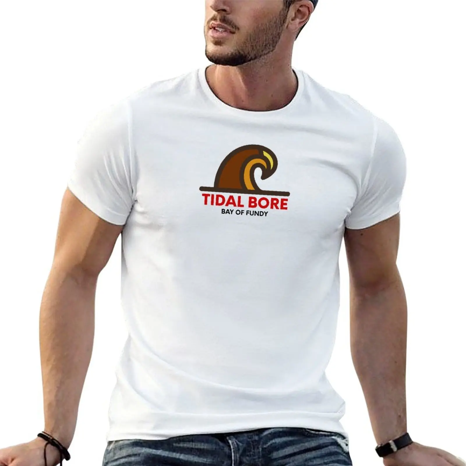 Tidal Bore Bay of Fundy T-Shirt t shirt man designer funny t shirts man t shirts for man pack white T-shirt