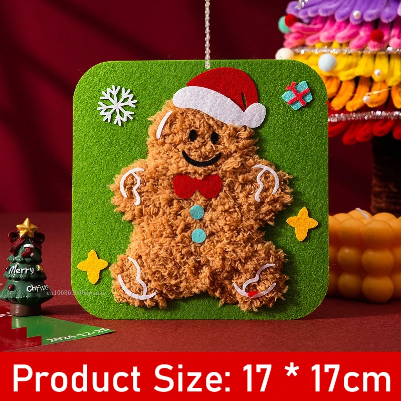 

Non-Woven Fabric Christmas Sewing Kit Handmade DIY Material Sewing Projects Fun Threading Handicrafts Embroidery Kit Xmas Gift