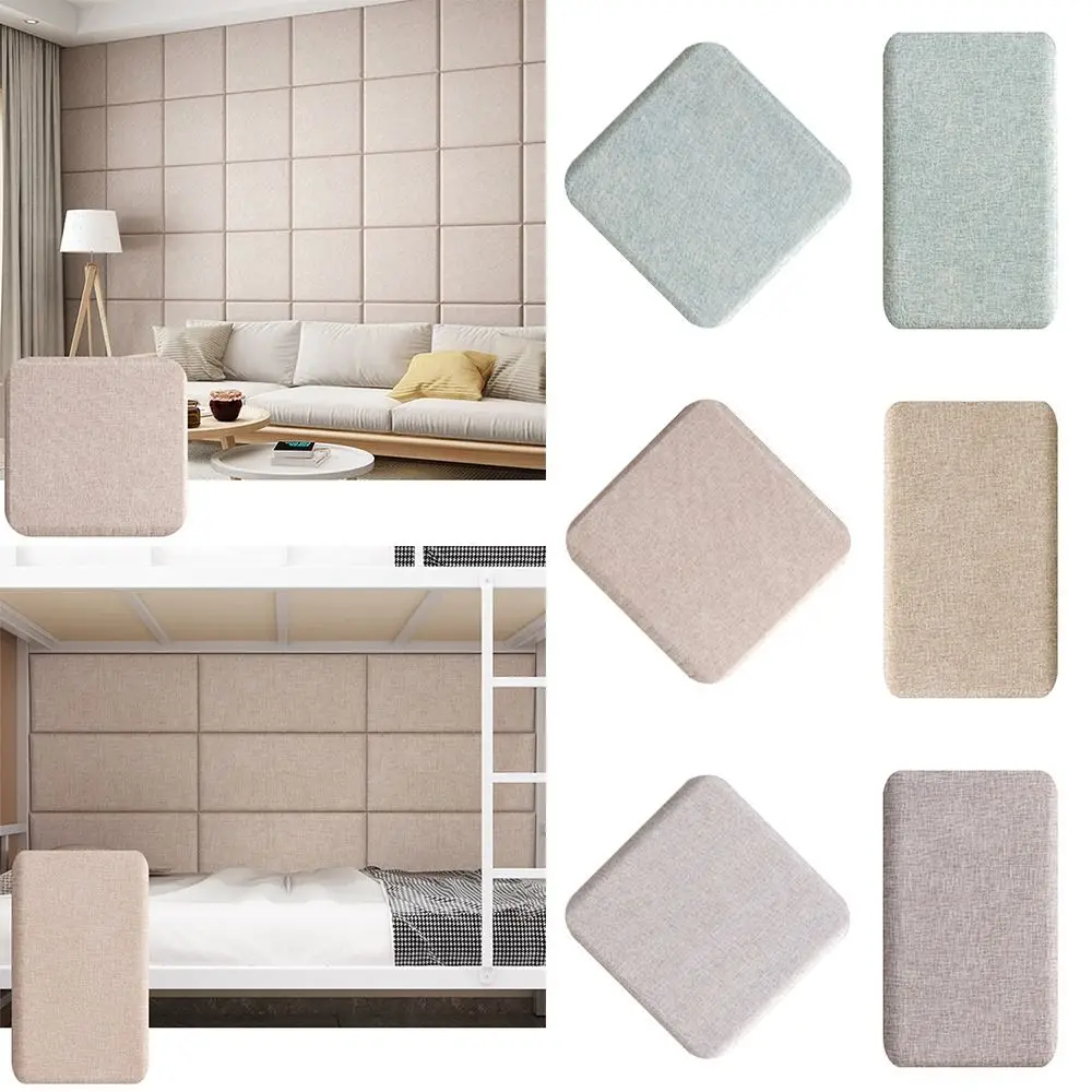 Thicken Tatami 3D Wall Stickers Soft Back Anti-bump Self-adhesive Wall Mat Self-adhesive 3D Design Living Room Wall Deco