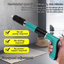 Mini Handheld Metal Processing Nail Gun Ferramenta Poderosa De Rebite De Aço, Concrete Wall Anchor Line Slotting Dispositivo