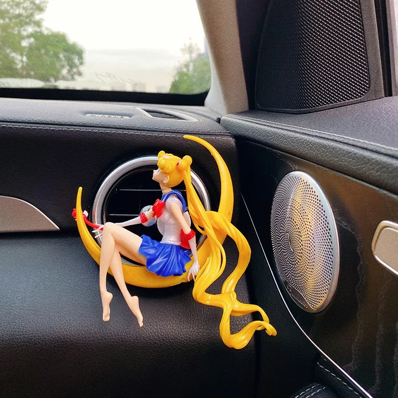 Auto Vent Decor Kawaii for Women AccessoriesCar Interior Air Outlet Clamp Fragrance Decorative Cute Anime Sailor Moon Ornaments