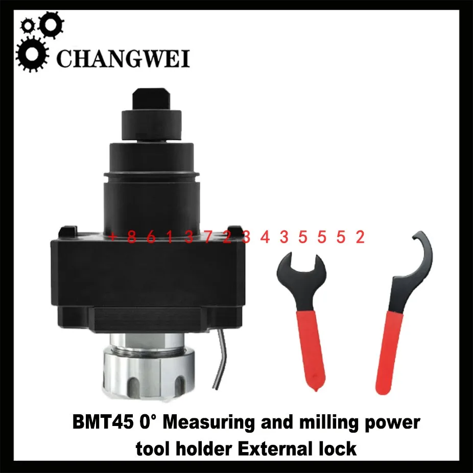 

BMT40 45 55 0° power head side milling power tool holder ER25 internal/external lock turning and milling compound center