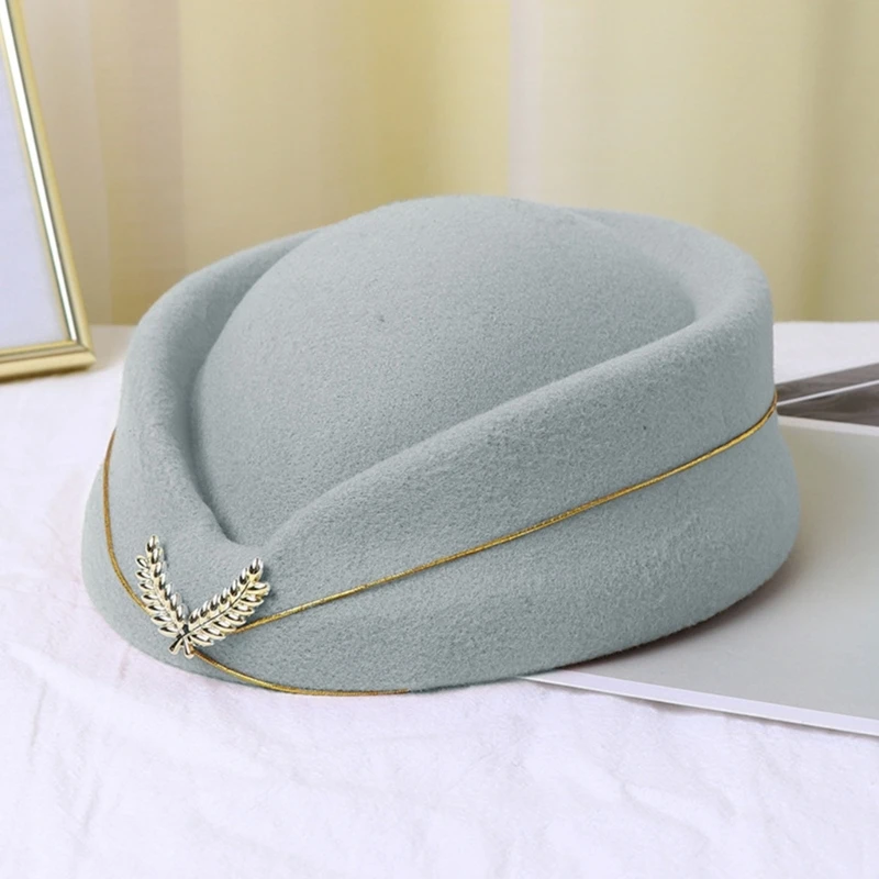 Stewardess Hat Air Hostesses Hat Hat Women Party Hats Costume Cosplay Formal Uniform Caps Accessory