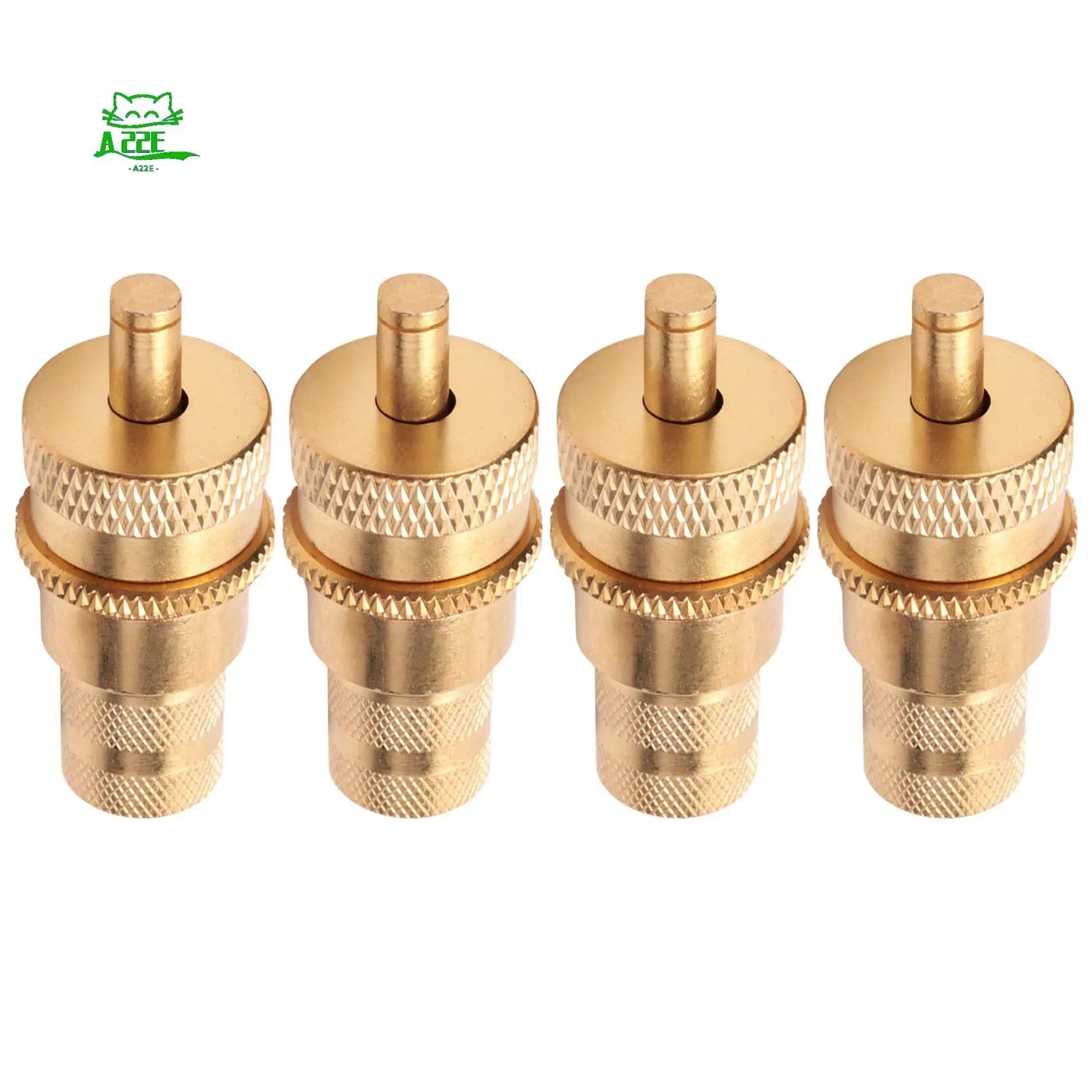 

A22E-4Pcs Offroad Brass Tire Venting Machine S Kit Automatic 6-30Psi Tyre Tire Pressure Relief Valve Deflators Bleeder Valve