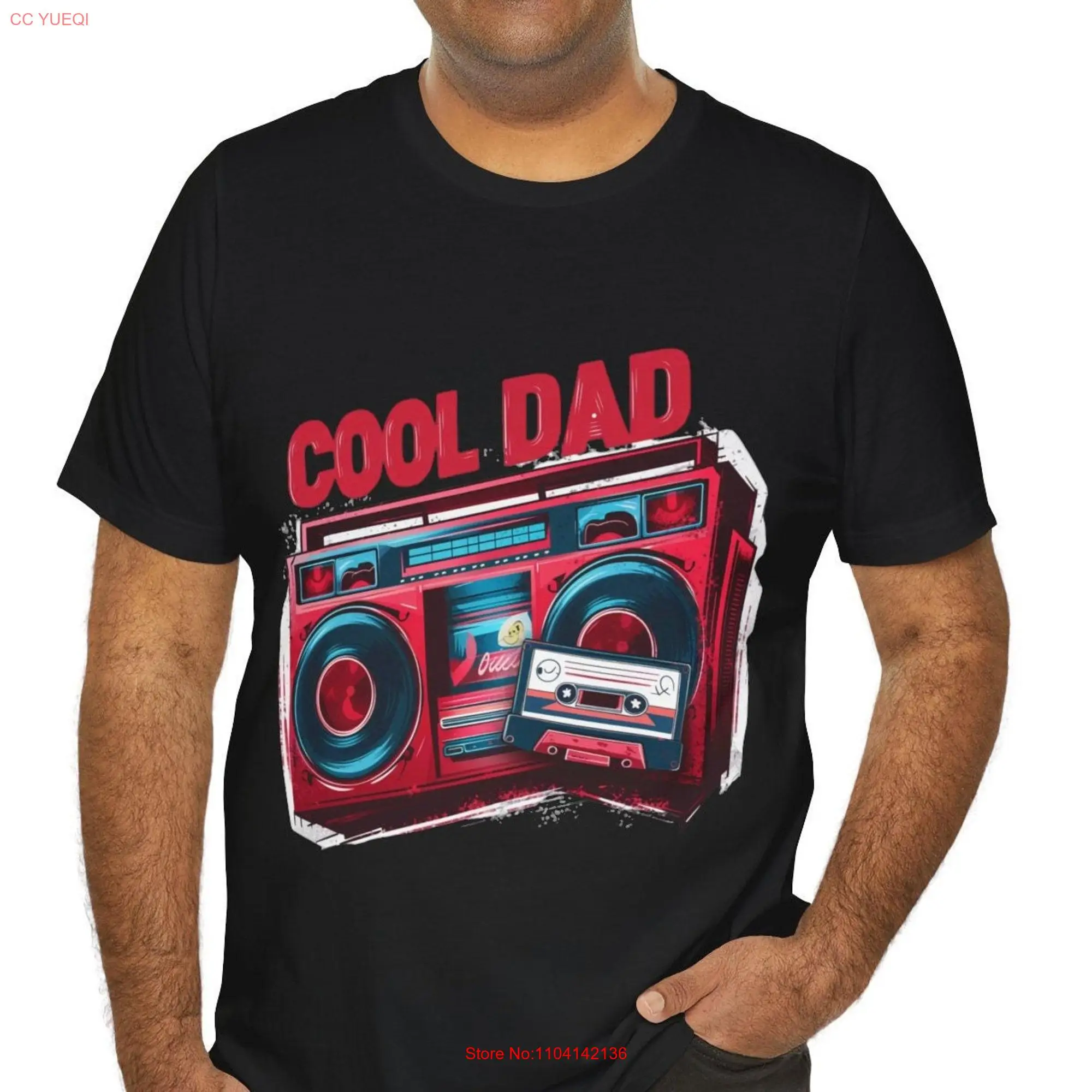 Cool Dad Father's Day T Shirt Boombox Jersey   long or short sleeves