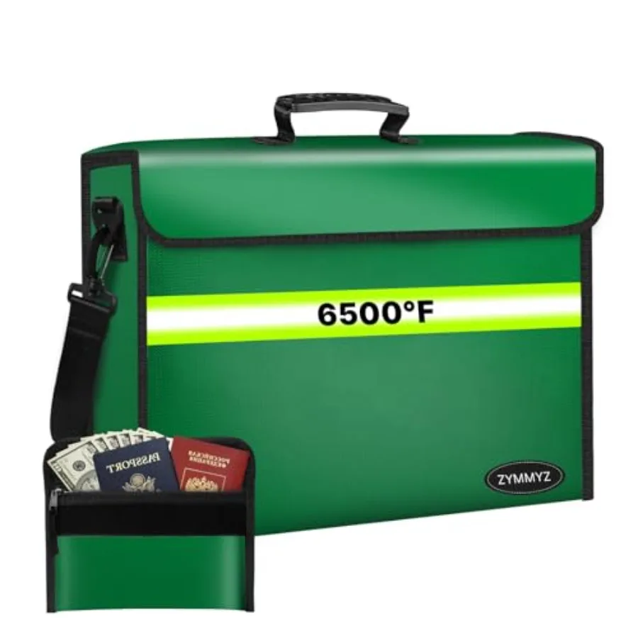 

Сумка-органайзер для документов со съемными отделениями/кошельком6500 ° Огнестойкий органайзер для документов с замком и светоотражающей полосой, портативный