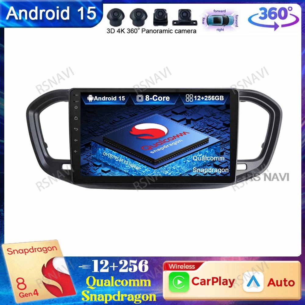 Android 14 для Lada Vesta 2023 Viedo Player Головное устройство Qualcomm GPS 4G LTE DVD BT QLED Навигация Автомобильный радиоприемник Мультимедиа 5G WIFI