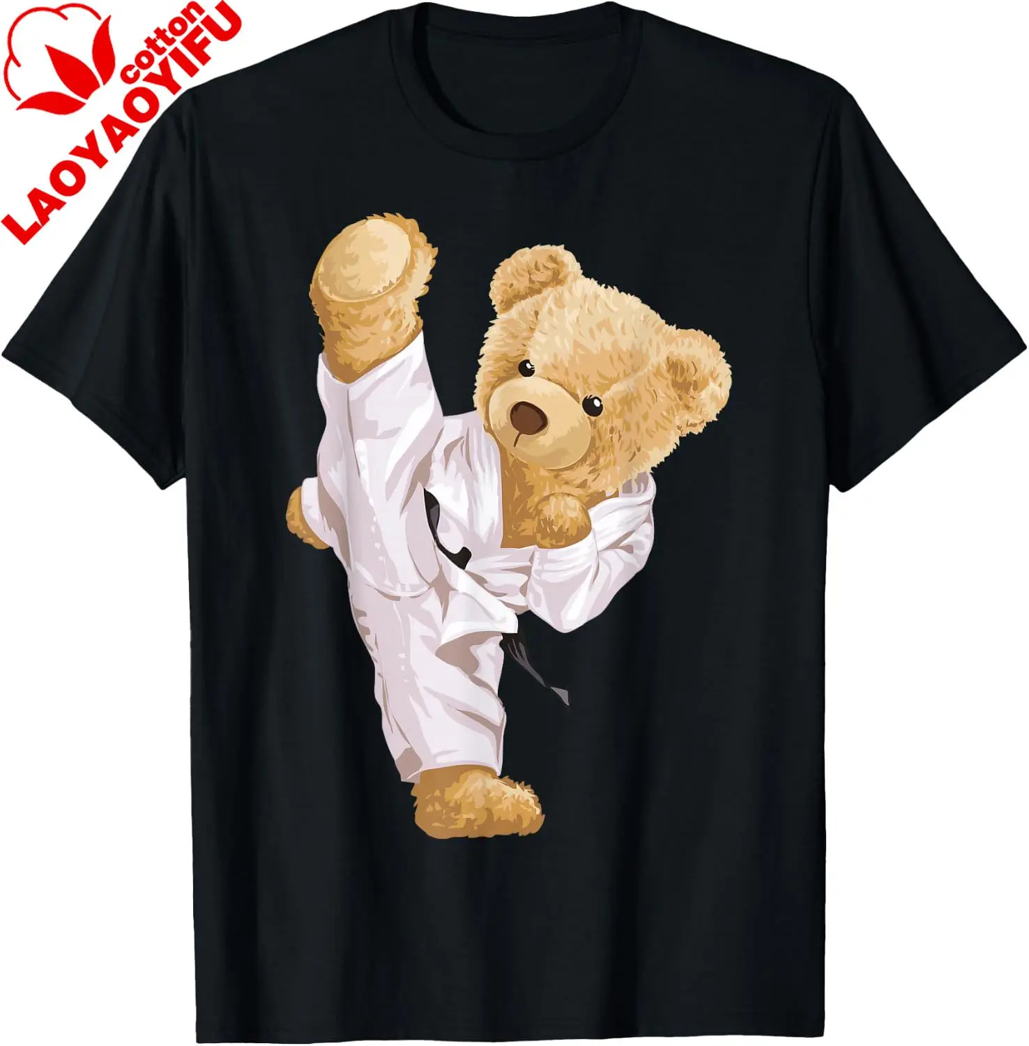 Taekwondo Tae Kwon Do Toy Bear Tee Korean Martial Art T-Shirt  Kawayi Y2k Sophisticated and Stylish Outfit   Cotton Tee