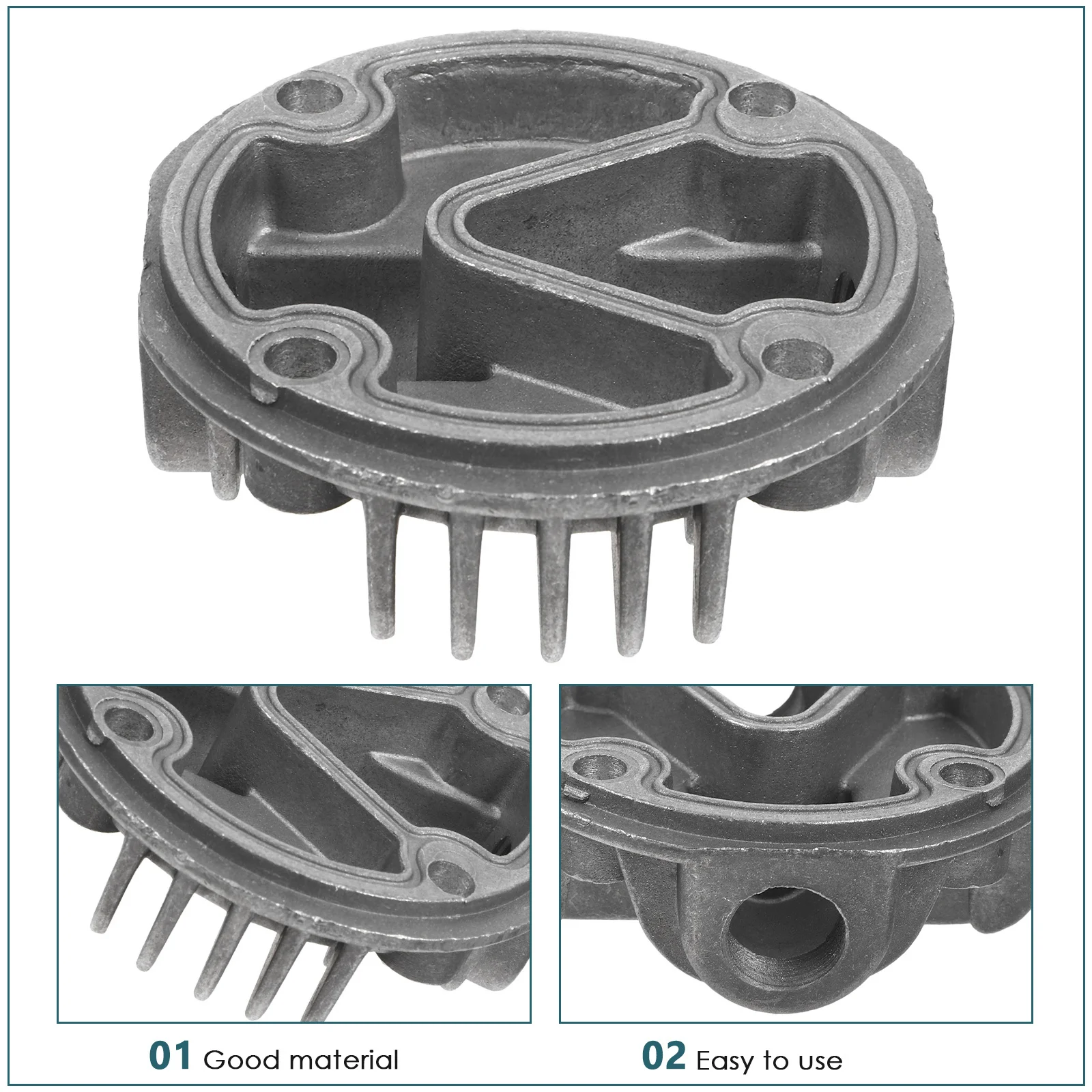 Mini Air Compressor Cylinder Head Portable Replacement Part for Air Pressure Machine Maintenance Compressor Accessories Inflator