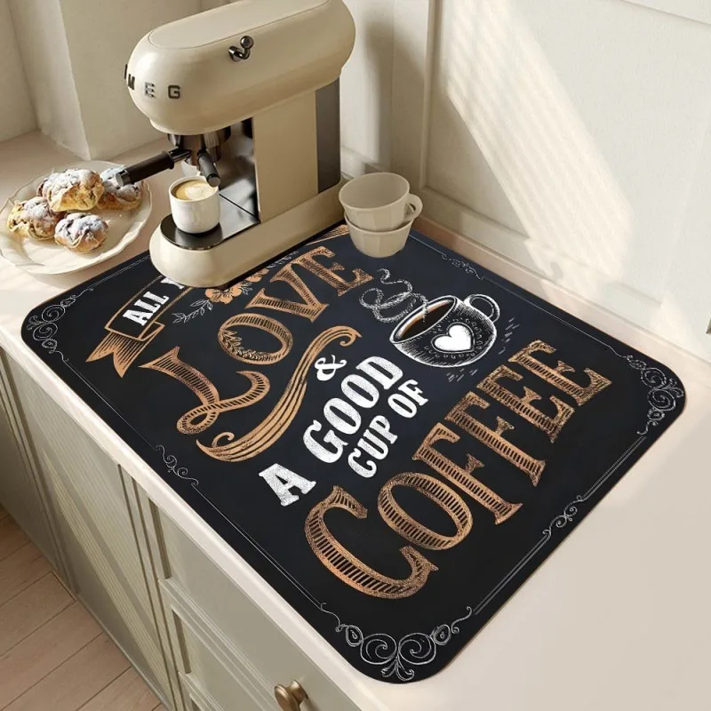 Kitchen Super Absorbent Mat Coffee Dish Draining Mat Drying Mat Quick Dry Bathroom Drain Pad Kitchen Faucet Placemat