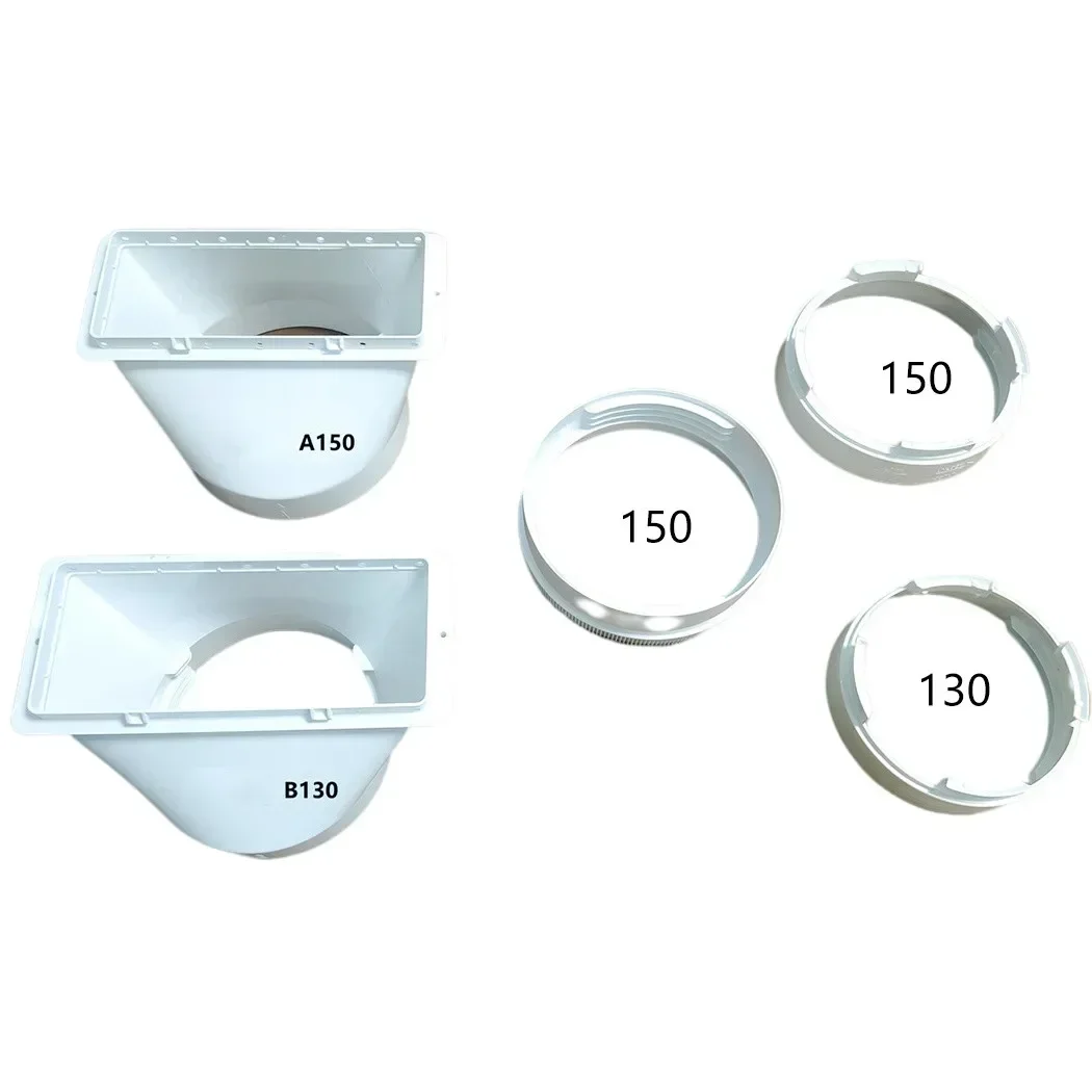 Interfaz de conducto de escape para Haier, conector de tubo de manguera de aire acondicionado portátil PP de 15cm y 13cm para manguera de aire acondicionado móvil Haier