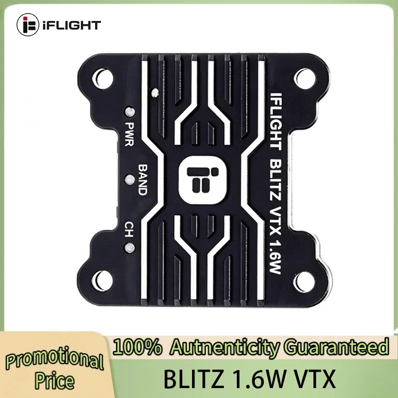 

IFlight BLITZ 1.6W VTX High Power 5.8G 40CH PitMode 25mW 400mW 800mW 1600mW Adjustable FPV Long Distance Video Transmitter 30.5